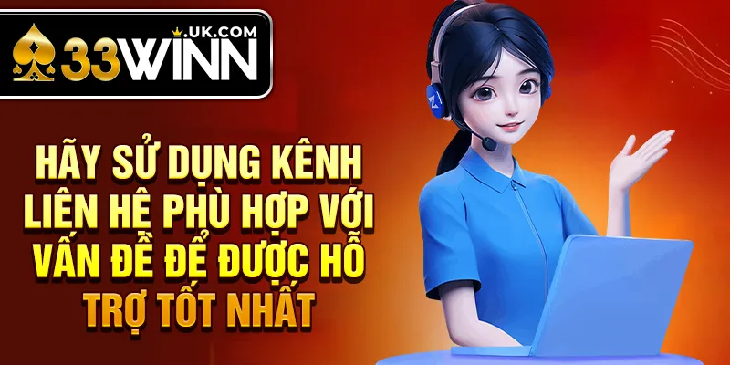 Hãy sử dụng kênh liên hệ phù hợp với vấn đề để được hỗ trợ tốt nhất.